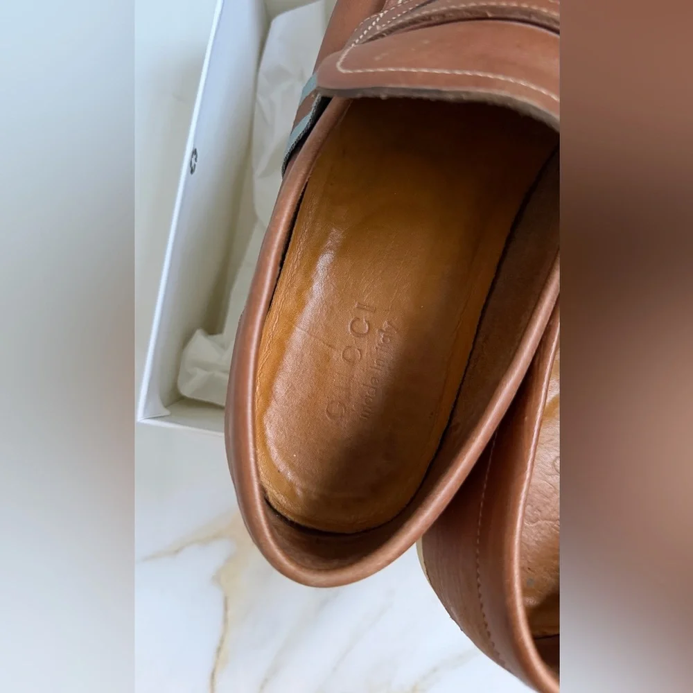 Gucci Brown Leather Men’s moccasin